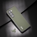 For Samsung Galaxy Z Fold5 ABEEL Carbon Fiber Texture Protective Phone Case(Green)