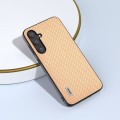 For Samsung Galaxy S23 FE 5G ABEEL Carbon Fiber Texture Protective Phone Case(Gold)