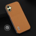 For Samsung Galaxy A05 ABEEL Carbon Fiber Texture Protective Phone Case(Light Brown)