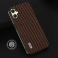For Samsung Galaxy A05 ABEEL Carbon Fiber Texture Protective Phone Case(Dark Brown)
