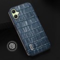 For Samsung Galaxy A05 ABEEL Crocodile Texture Genuine Leather Phone Case(Blue)