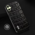 For Samsung Galaxy A05 ABEEL Crocodile Texture Genuine Leather Phone Case(Black)