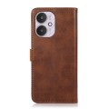For Xiaomi Redmi 13C KHAZNEH Cowhide Texture Flip Leather Phone Case(Brown)
