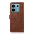 For Xiaomi Redmi Note 13 Pro 5G Global/Poco X6 5G KHAZNEH Cowhide Texture Flip Leather Phone Case(Br