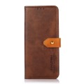 For Xiaomi Redmi Note 13R Pro KHAZNEH Cowhide Texture Flip Leather Phone Case(Brown)