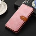 For Xiaomi Redmi Note 13 4G KHAZNEH Cowhide Texture Flip Leather Phone Case(Rose Gold)