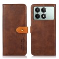 For Xiaomi Redmi K70E / POCO X6 Pro KHAZNEH Cowhide Texture Flip Leather Phone Case(Brown)