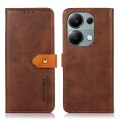 For Xiaomi Redmi Note 13 Pro 4G / POCO M6 Pro KHAZNEH Cowhide Texture Flip Leather Phone Case(Brown)