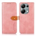 For Xiaomi Redmi Note 13 Pro 4G / POCO M6 Pro KHAZNEH Cowhide Texture Flip Leather Phone Case(Rose G