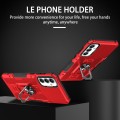 For Samsung Galaxy A14 5G Ring Holder Armor Hybrid Phone Case(Red)