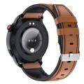 T52 1.39 inch IP67 Waterproof Leather Band Smart Watch Supports Bluetooth Call / Blood Oxygen / Body