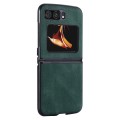 For Motorola Razr 2022 Classic Leather + PC Phone Case(Green)