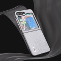 For Samsung Galaxy Z Flip5 ABEEL Diamond Series Black Edge Phone Case(Silver)