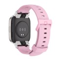 For Redmi Watch 3 Mijobs Honeycomb Texture TPU Watch Band(Pink Silver)