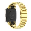 For Redmi Watch 3 Mijobs Three-Bead Metal Stainless Steel Watch Band(Gold)
