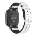 For Redmi Watch 3 Mijobs TPU Leather Watch Band(White Black)