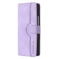 For Samsung Galaxy Z Fold3 5G Heart Pattern Skin Feel Leather Phone Case(Purple)