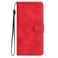 For Xiaomi Redmi Note 13 Pro 4G Heart Pattern Skin Feel Leather Phone Case(Red)