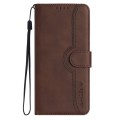 For Xiaomi Redmi Note 13 Pro 4G Heart Pattern Skin Feel Leather Phone Case(Brown)