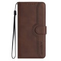 For Xiaomi Redmi Note 13 4G Heart Pattern Skin Feel Leather Phone Case(Brown)