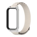 For Redmi Band 2 Mijobs Metal Shell Nylon Breathable Watch Band(Grey Silver)