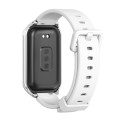 For Redmi Band 2 Mijobs Metal Shell Silicone Watch Band(White Silver)