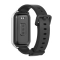 For Redmi Band 2 Mijobs Metal Shell Silicone Watch Band(Black Silver)