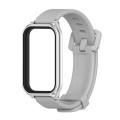 For Redmi Band 2 Mijobs Metal Shell Silicone Watch Band(Grey Silver)