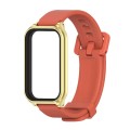 For Redmi Band 2 Mijobs Metal Shell Silicone Watch Band(Orange Gold)