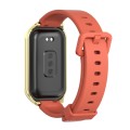 For Redmi Band 2 Mijobs Metal Shell Silicone Watch Band(Orange Gold)