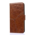 For Samsung Galaxy F14 5G Geometric Stitching Leather Phone Case(Light Brown)