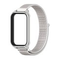 For Redmi Band 2 Mijobs Metal Shell Breathable Nylon Loop Watch Band(Sea Shell Silver)