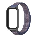 For Redmi Band 2 Mijobs Metal Shell Breathable Nylon Loop Watch Band(Midnight Blue Black)