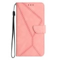 For Xiaomi Redmi Note 12S Stitching Embossed Leather Phone Case(Pink)