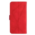 For Xiaomi Redmi Note 13 4G Global Stitching Embossed Leather Phone Case(Red)