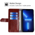For Huawei nova 12i 4G Geometric Stitching Leather Phone Case(Dark Brown)