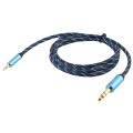 EMK 3.5mm Jack Male to 6.35mm Jack Male Gold Plated Connector Nylon Braid AUX Cable for Computer / X