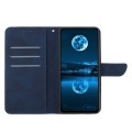 For Motorola Moto E22 / E22i 4G Stitching Embossed Leather Phone Case(Blue)