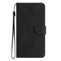 For Motorola Moto G34 5G Stitching Embossed Leather Phone Case(Black)