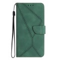 For Motorola Moto G Play 5G 2024 Stitching Embossed Leather Phone Case(Green)