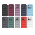 For Xiaomi 14 5G Magic Shield TPU + Flannel Phone Case(Grey)