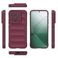 For Xiaomi 14 5G Magic Shield TPU + Flannel Phone Case(Wine Red)