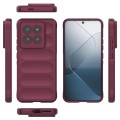 For Xiaomi 14 Pro 5G Magic Shield TPU + Flannel Phone Case(Wine Red)