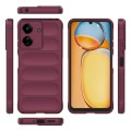 For Xiaomi Redmi 13C 4G Global Magic Shield TPU + Flannel Phone Case(Wine Red)