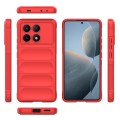 For Xiaomi Redmi K70E 5G Magic Shield TPU + Flannel Phone Case(Red)
