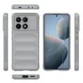 For Xiaomi Redmi K70E 5G Magic Shield TPU + Flannel Phone Case(Grey)