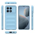 For Xiaomi Redmi K70E 5G Magic Shield TPU + Flannel Phone Case(Light Blue)
