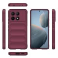 For Xiaomi Redmi K70E 5G Magic Shield TPU + Flannel Phone Case(Wine Red)