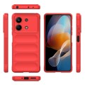 For Xiaomi Redmi Note 13R Pro 5G Magic Shield TPU + Flannel Phone Case(Red)