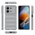 For Xiaomi Redmi Note 13R Pro 5G Magic Shield TPU + Flannel Phone Case(Grey)